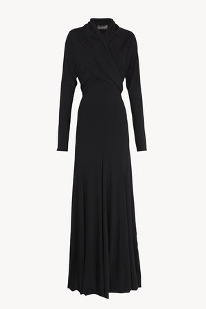 Velora, vestido de cupro stretch negro