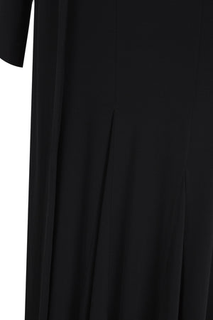 Velora, black stretch cupro dress