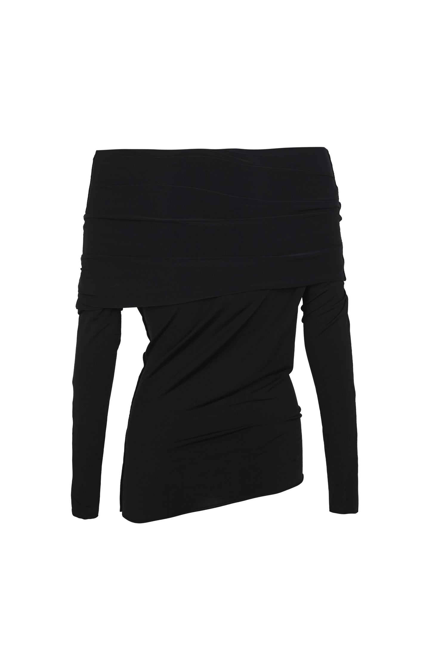 Velora, black stretch cupro top