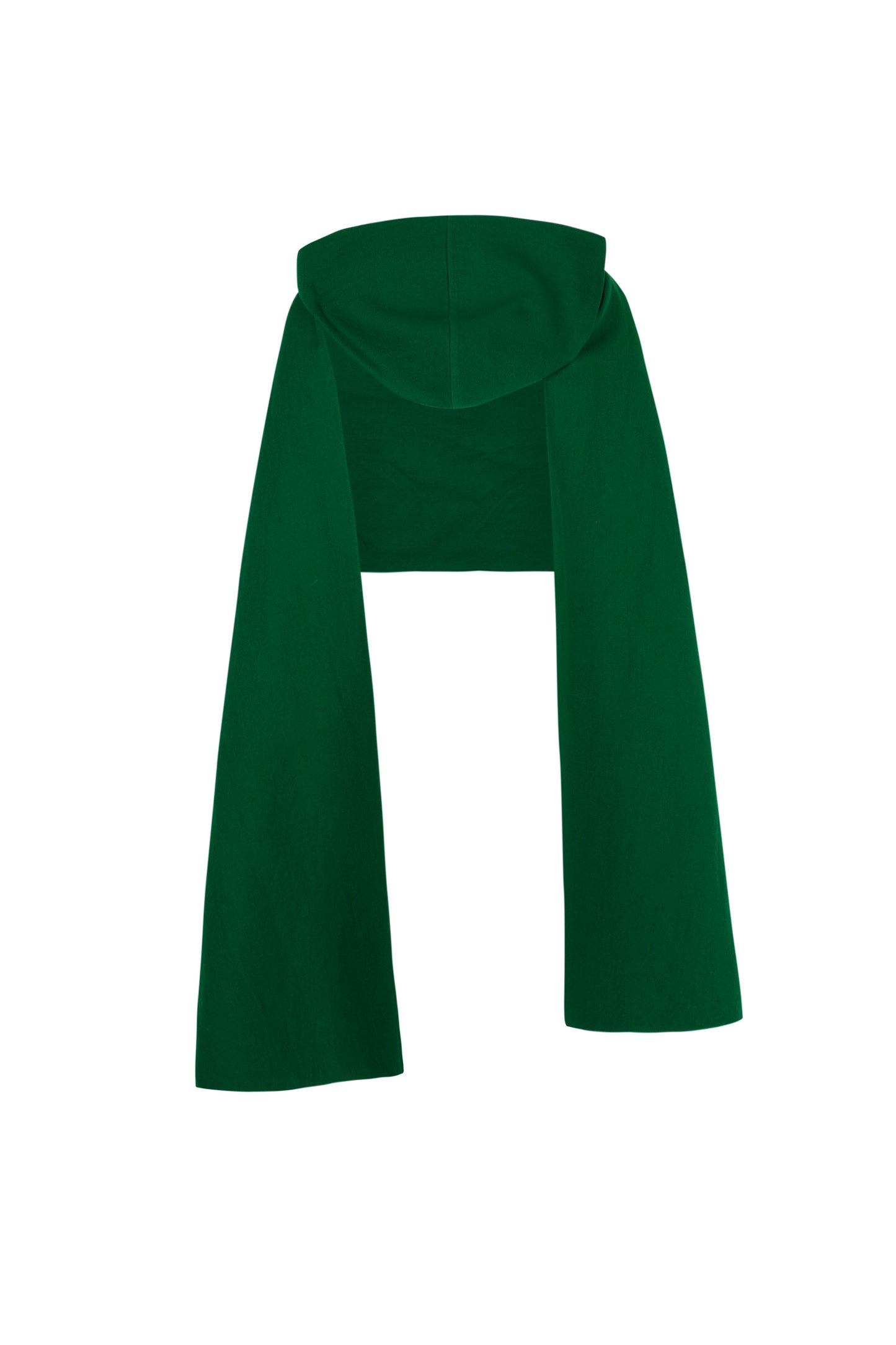 Vienna, scarf in emerald green linen and virgin wool