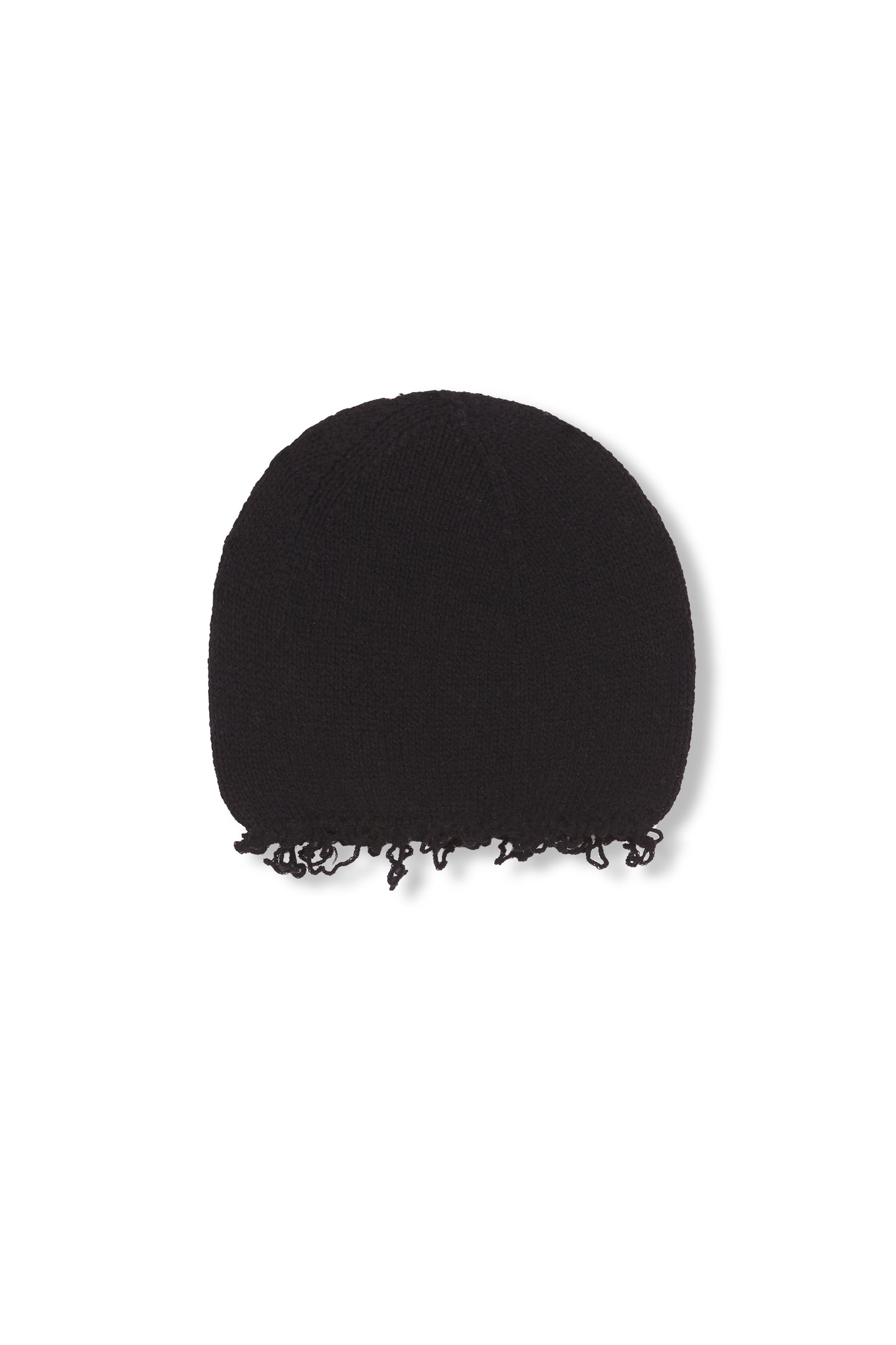 Winter, black wool and cashmere beanie