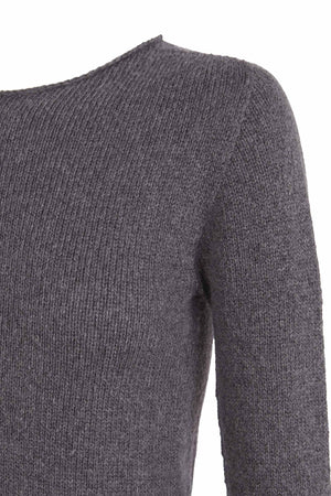 Winter, gray melange wool and cashmere sweater