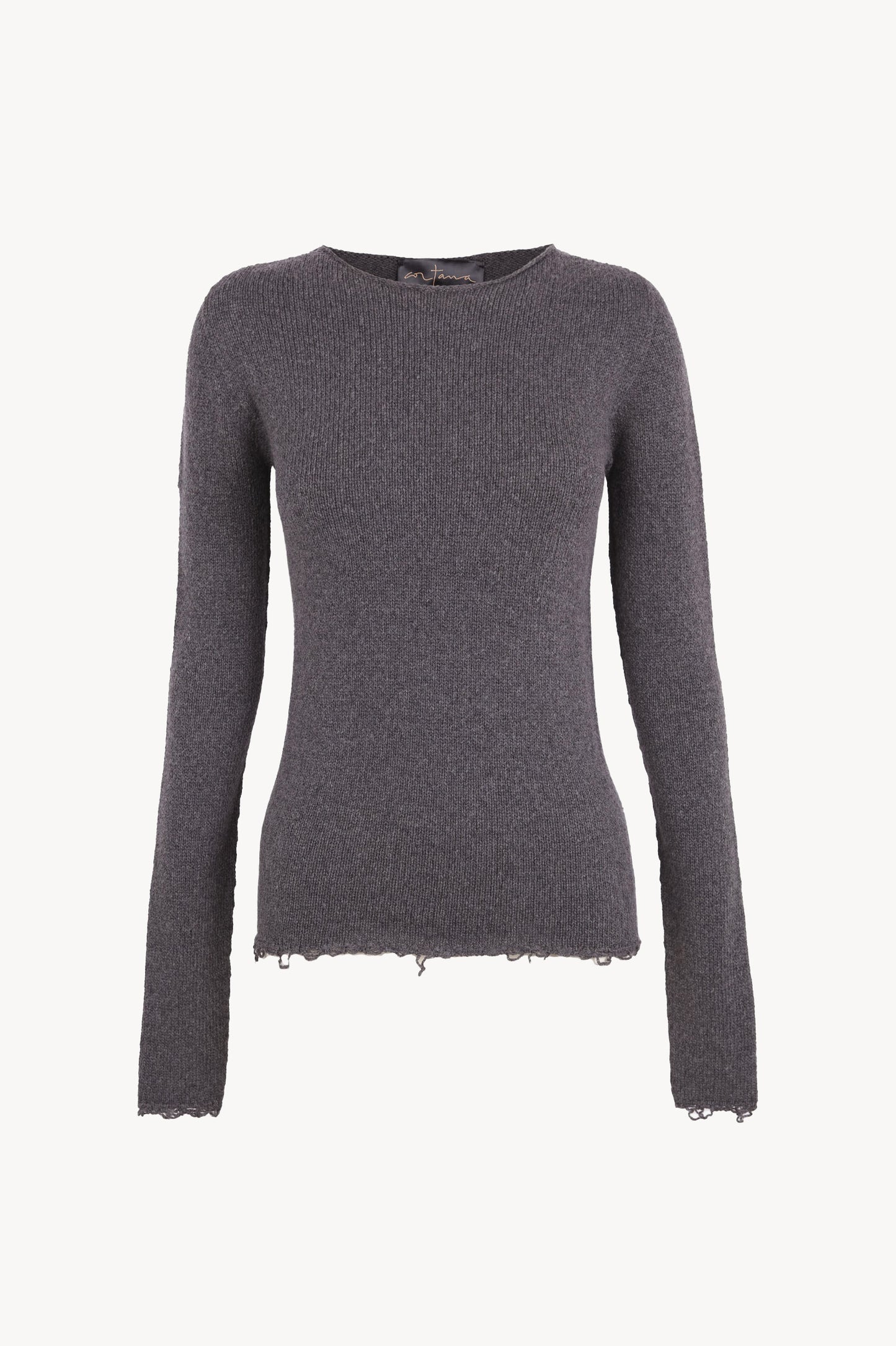 Winter, gray melange wool and cashmere sweater