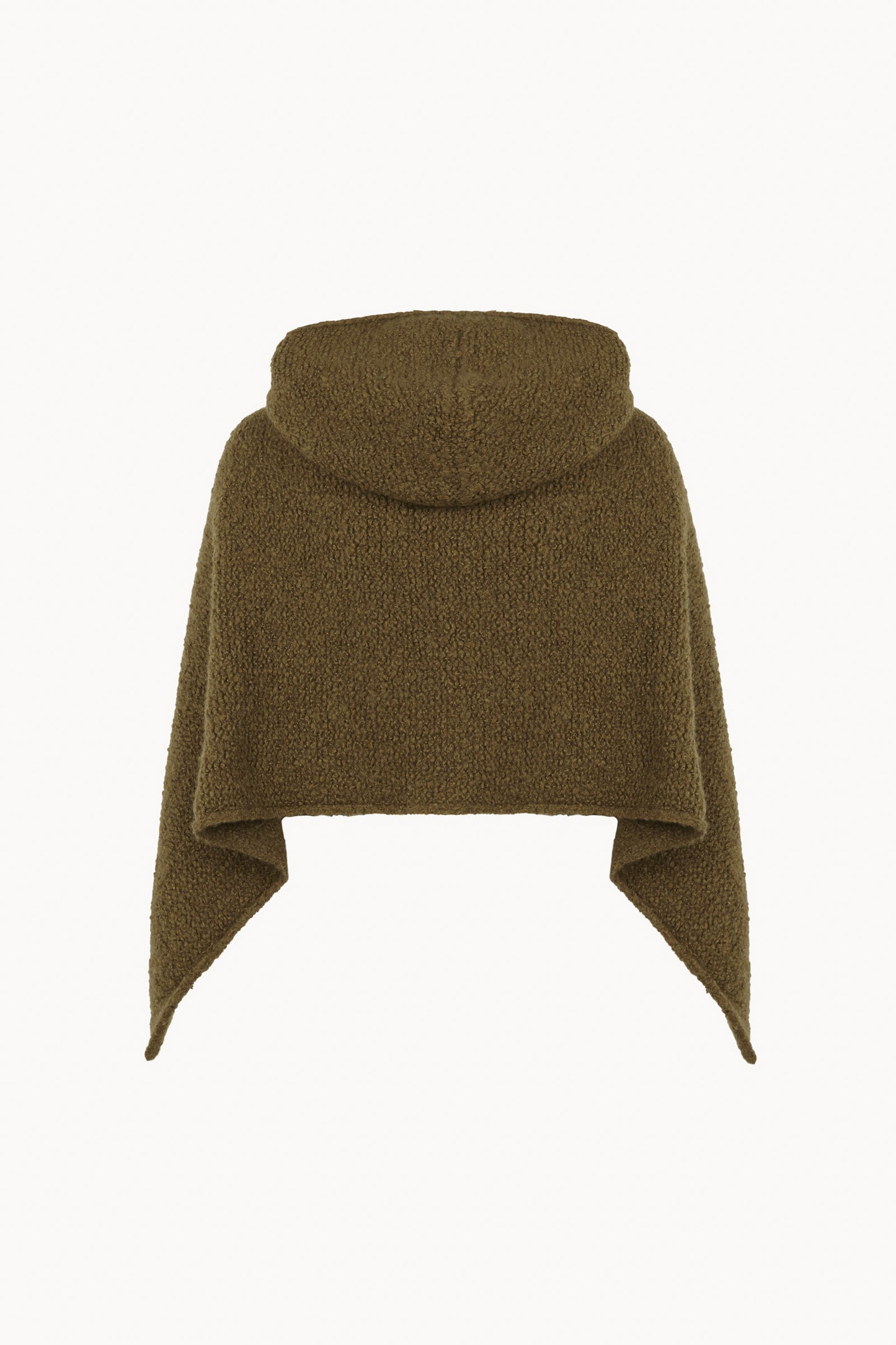 Yara, khaki cashmere and silk hood