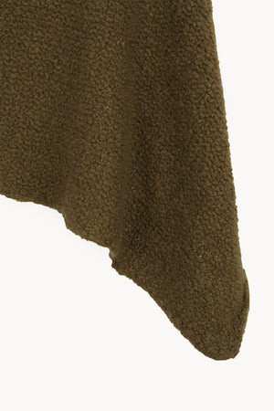 Yara, khaki cashmere and silk hood