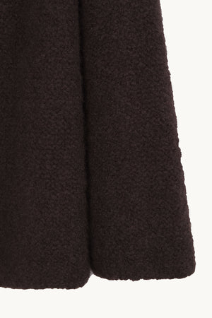Yara, chaqueta de punto de cachemir y seda marron burdeos