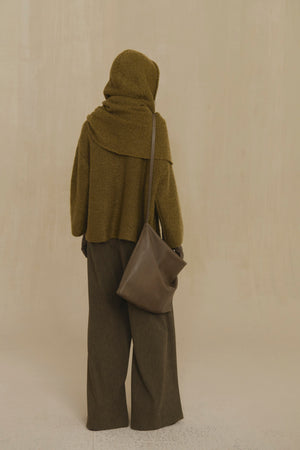 Amalia, khaki leather bag