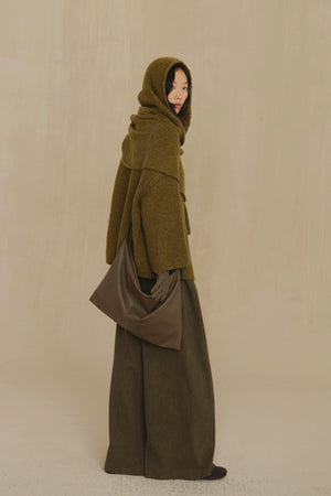 Amalia, khaki leather bag
