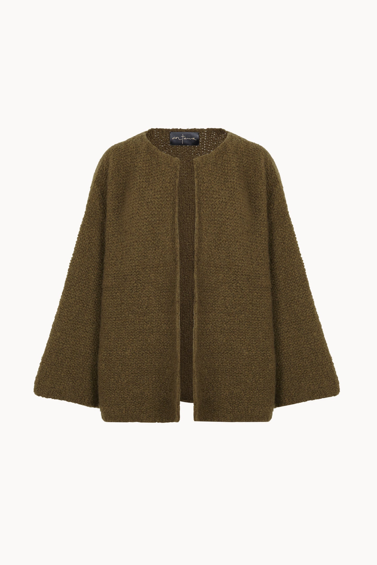 Yara, chaqueta de punto de cachemir y seda kaki