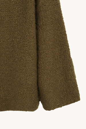 Yara, chaqueta de punto de cachemir y seda kaki