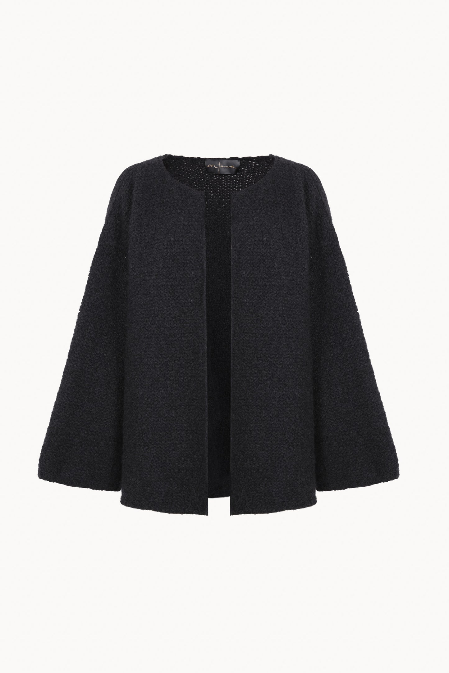 Yara, midnight blue cashmere and silk knit jacket
