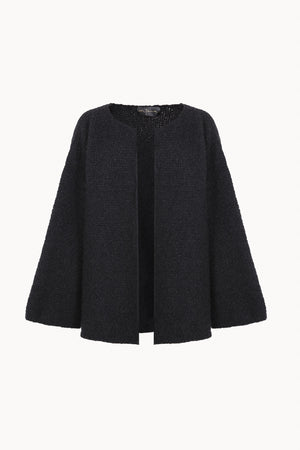 Yara, midnight blue cashmere and silk knit jacket