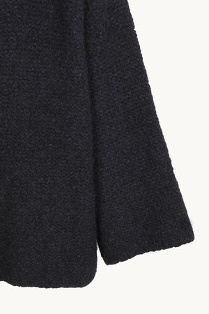 Yara, midnight blue cashmere and silk knit jacket