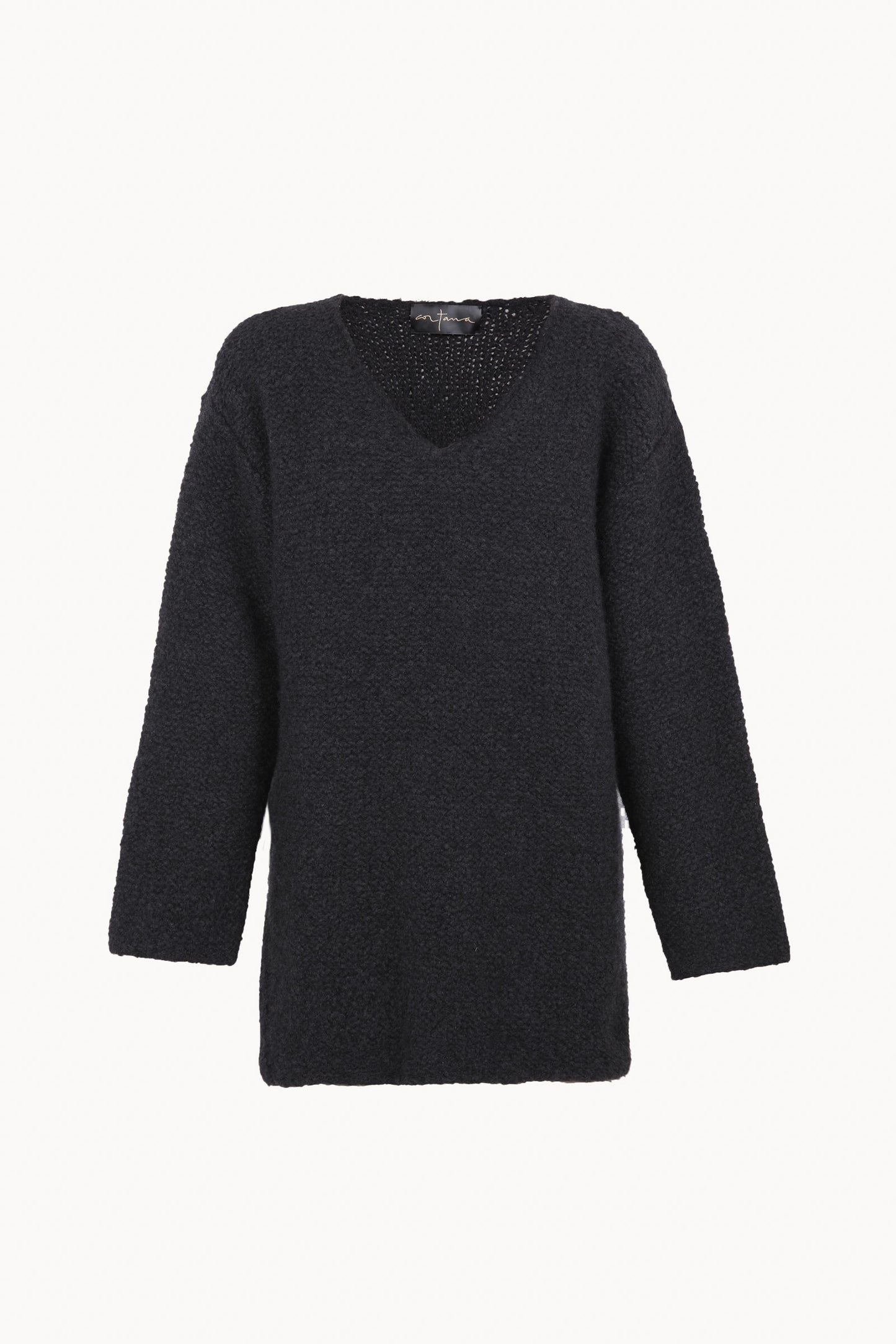 Yara, night blue cashmere and silk jumper