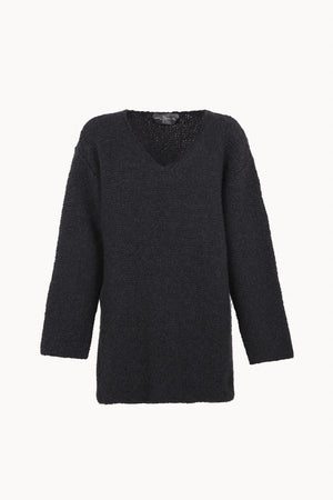 Yara, night blue cashmere and silk jumper