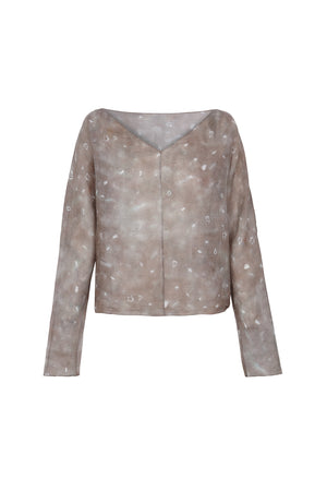 Yo, ayaz print ramie top