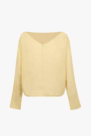 Yo, pale yellow ramie top