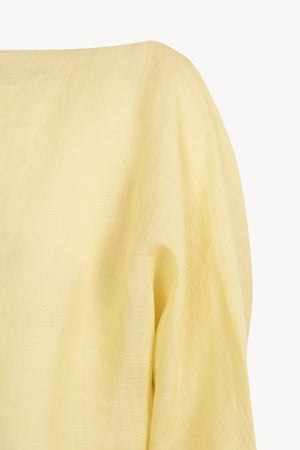 Yo, pale yellow ramie top