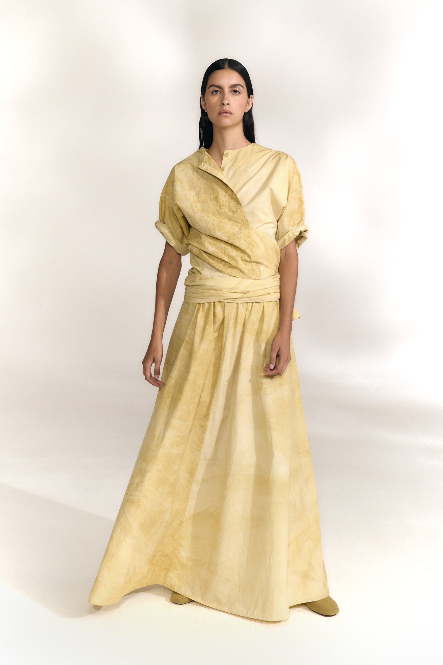 Yoko, falda larga beige mares maltinto