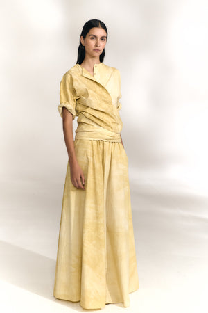 Yoko, falda larga beige mares maltinto