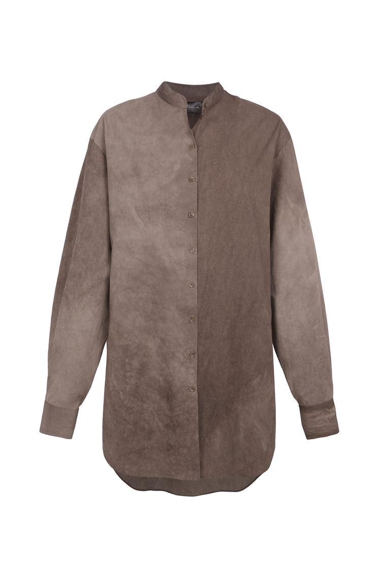 Yoko, fade cocoa poplin shirt