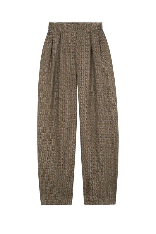 Bruna, printed wool and silk blend pants