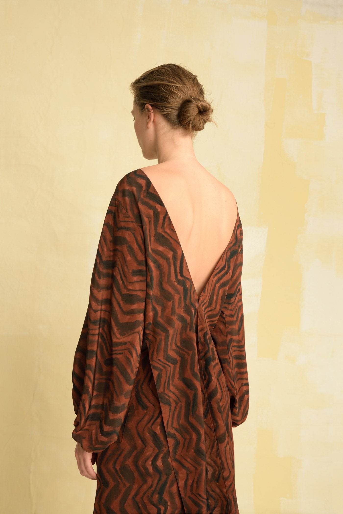 Debora, printed silk blouse