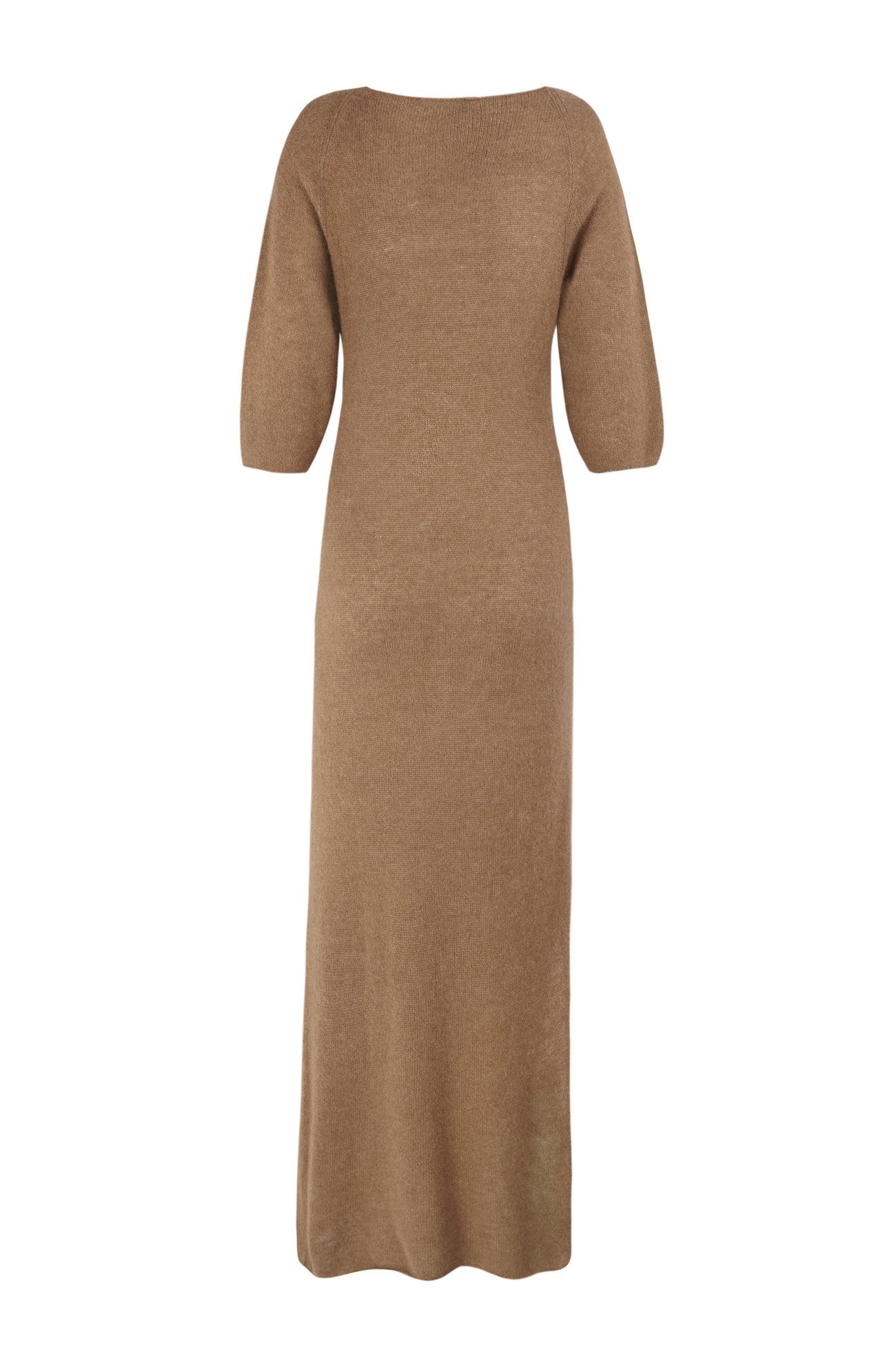 Diandra, cinnamon dress in baby alpaca, cashmere and silk