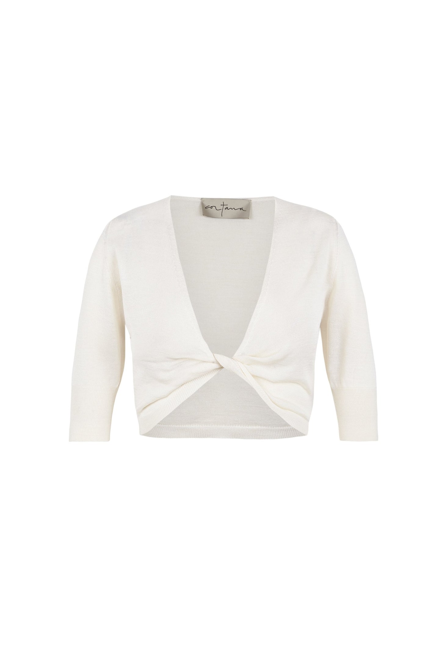 Dosha, ivory silk knitted top