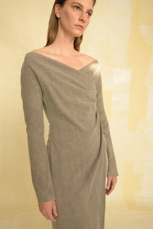 Felicita, midi dress in virgin wool