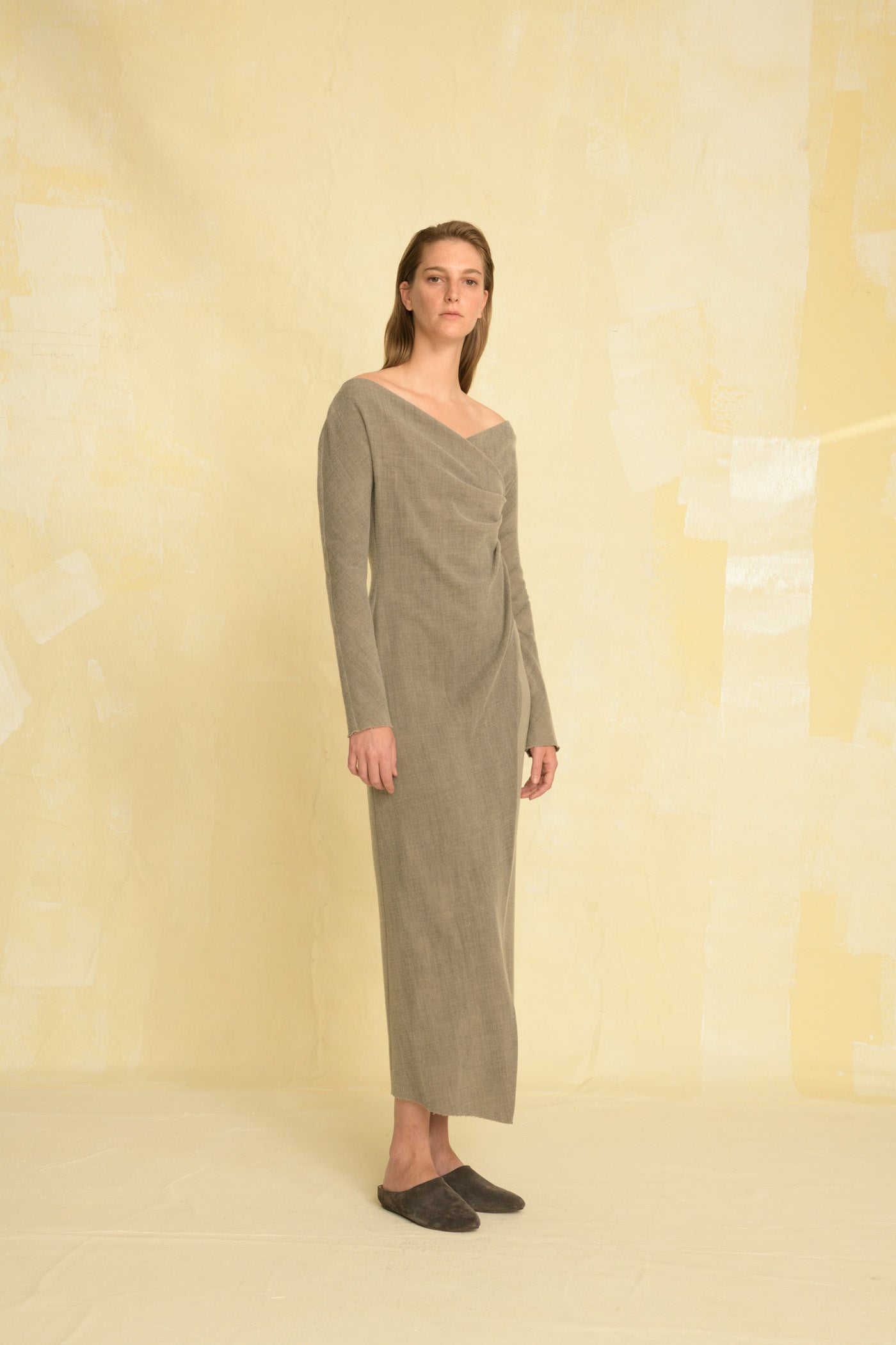 Felicita, midi dress in virgin wool