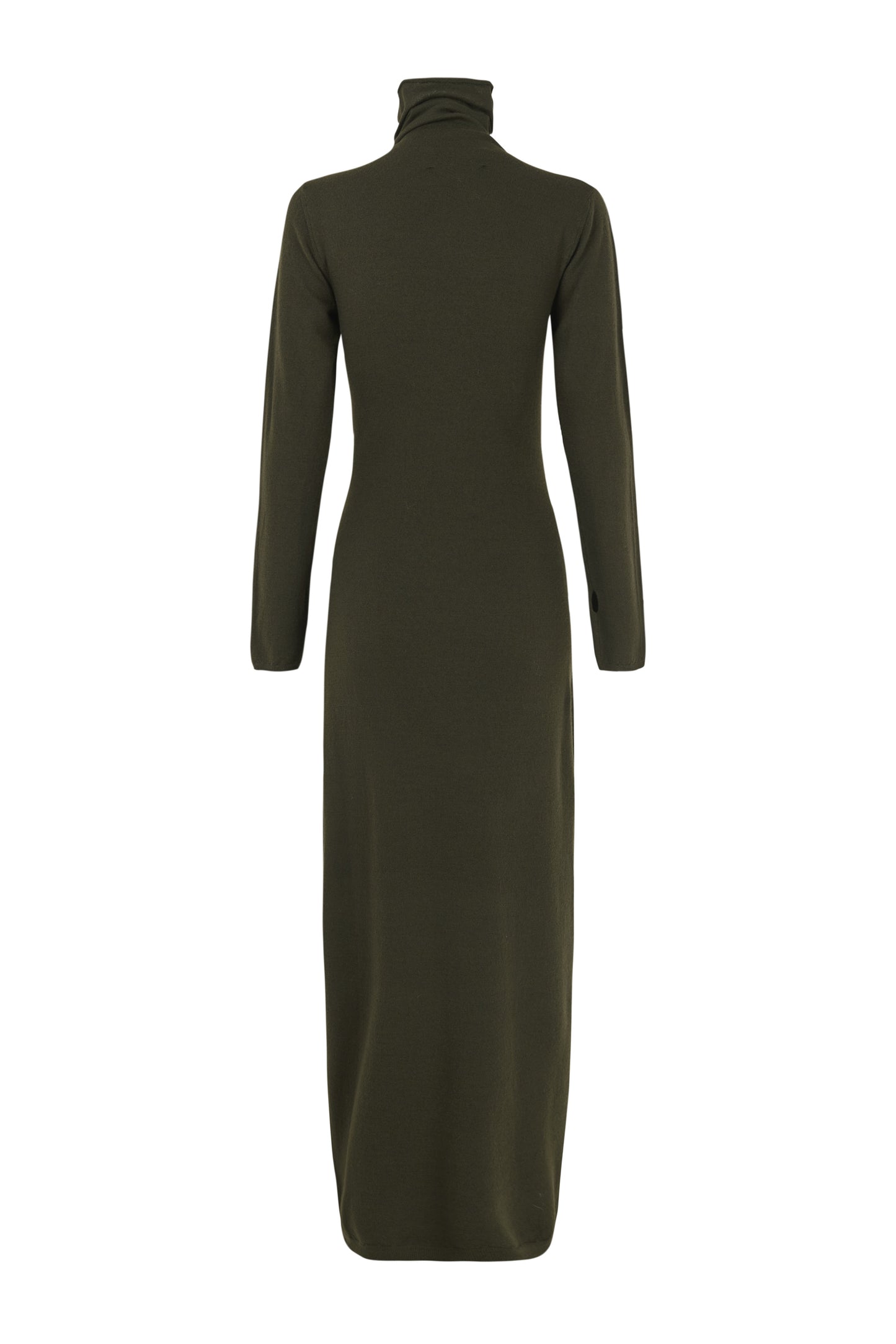 Gajo, pine colored knitted dress