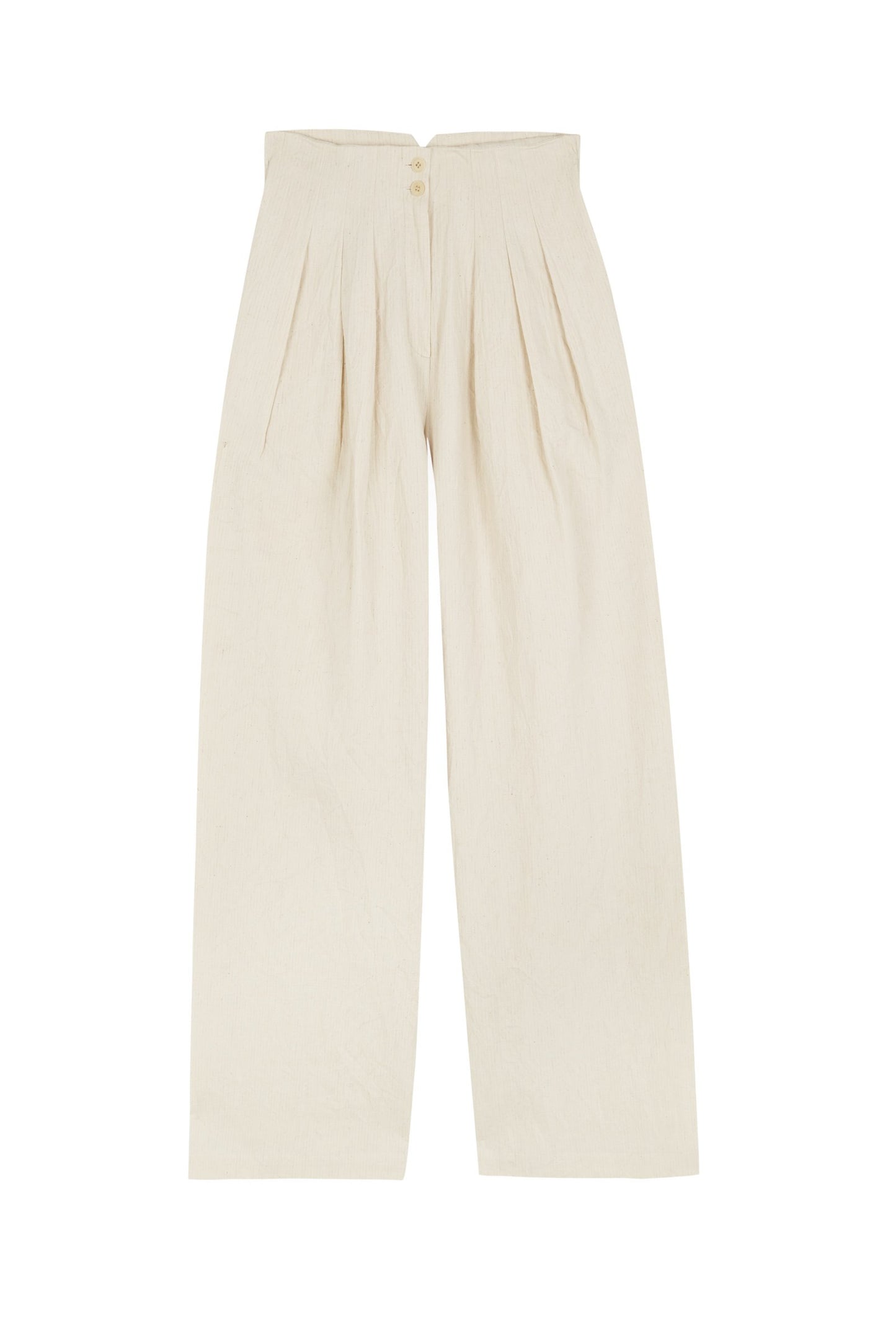 Gilda, pantalón ancho en algodón, papel y lino