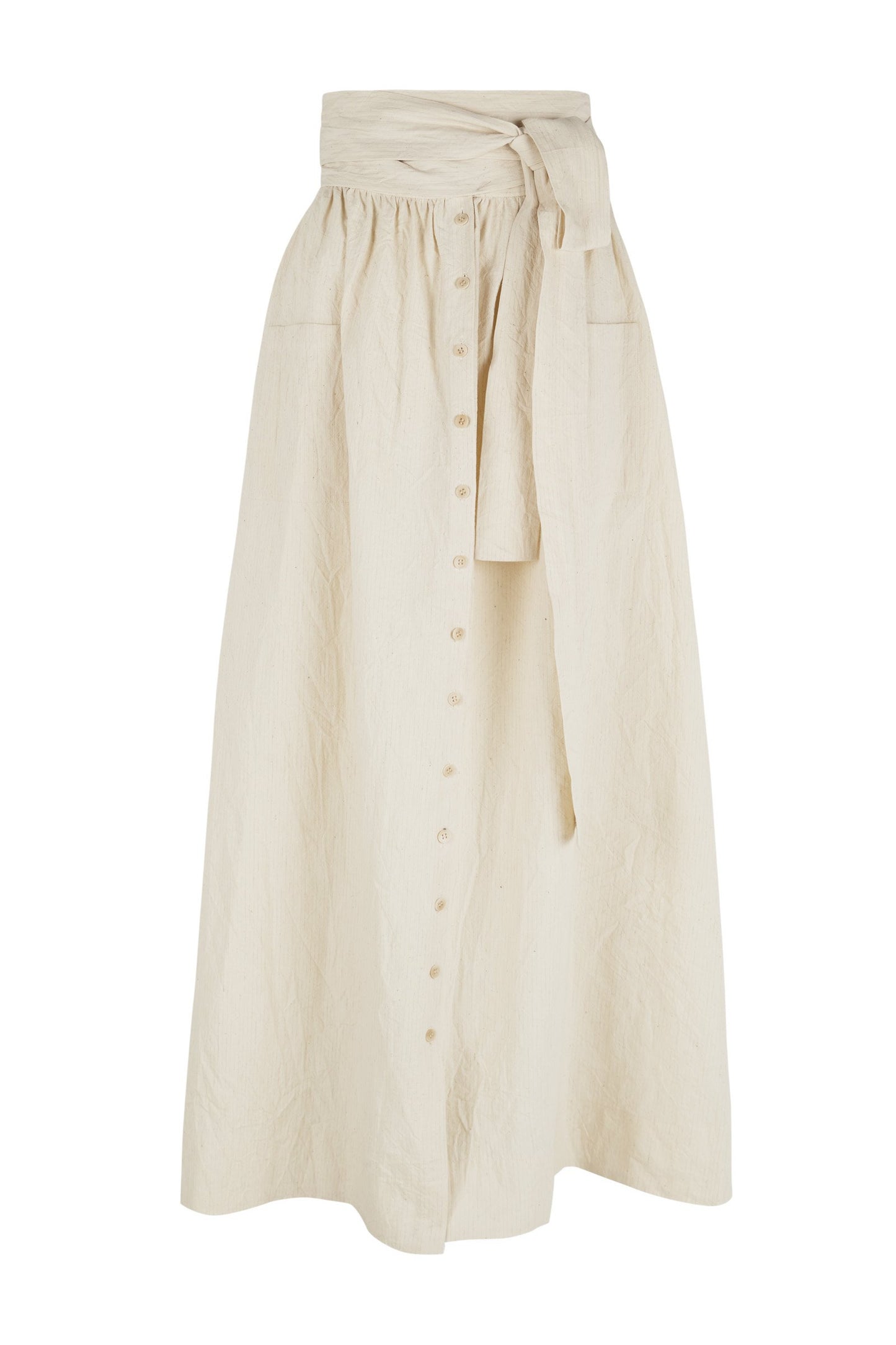 Gilda, falda en algodón, papel y lino