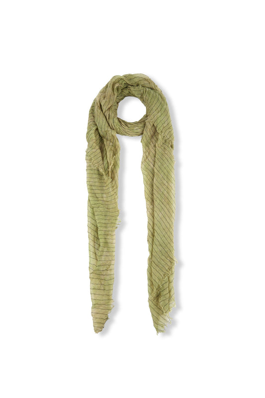 Giuseppe, green striped scarf