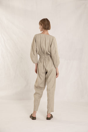 Harare, jumpsuit in cupro and linen