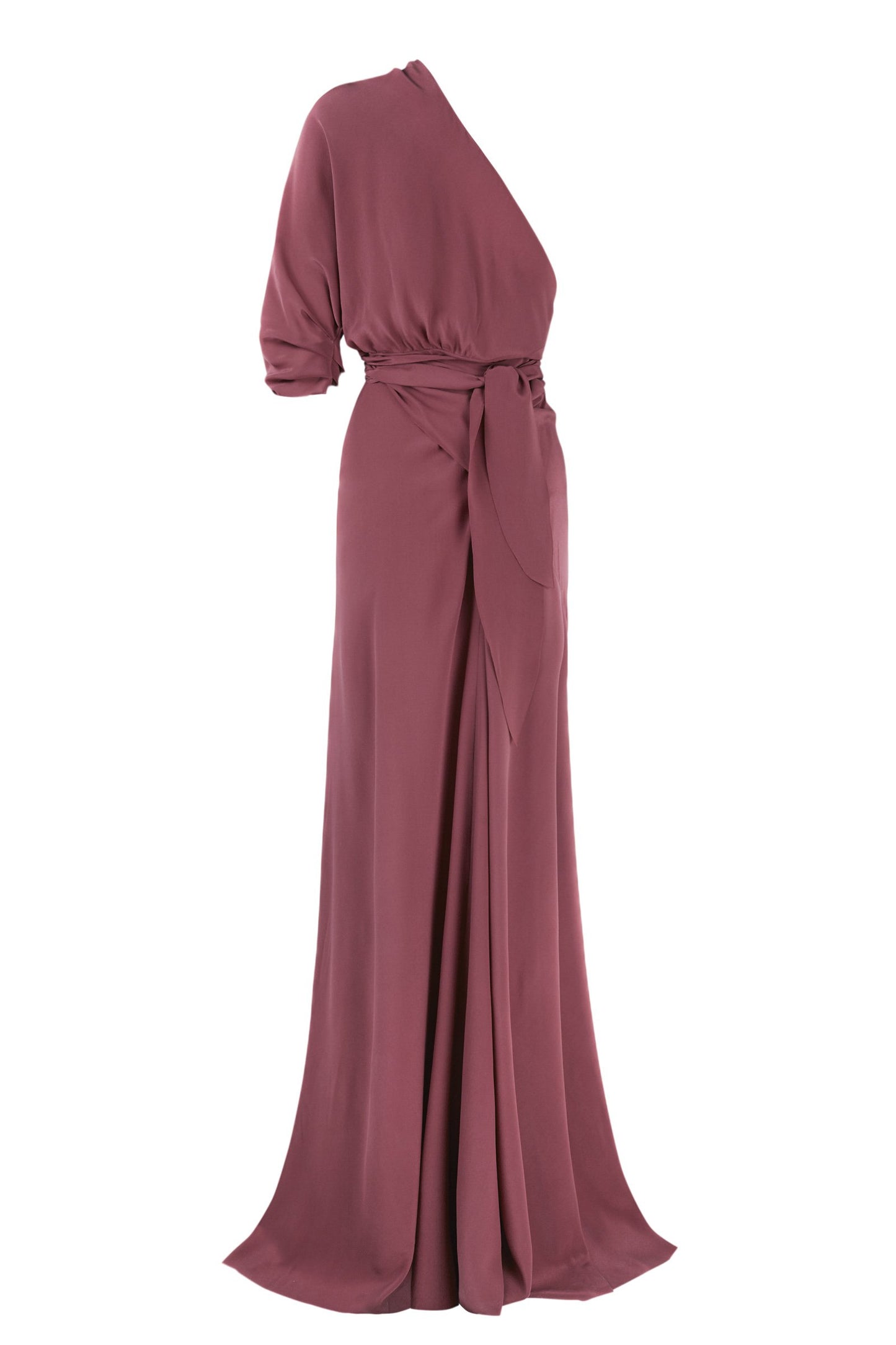 Lena, pink silk asymmetrical dress
