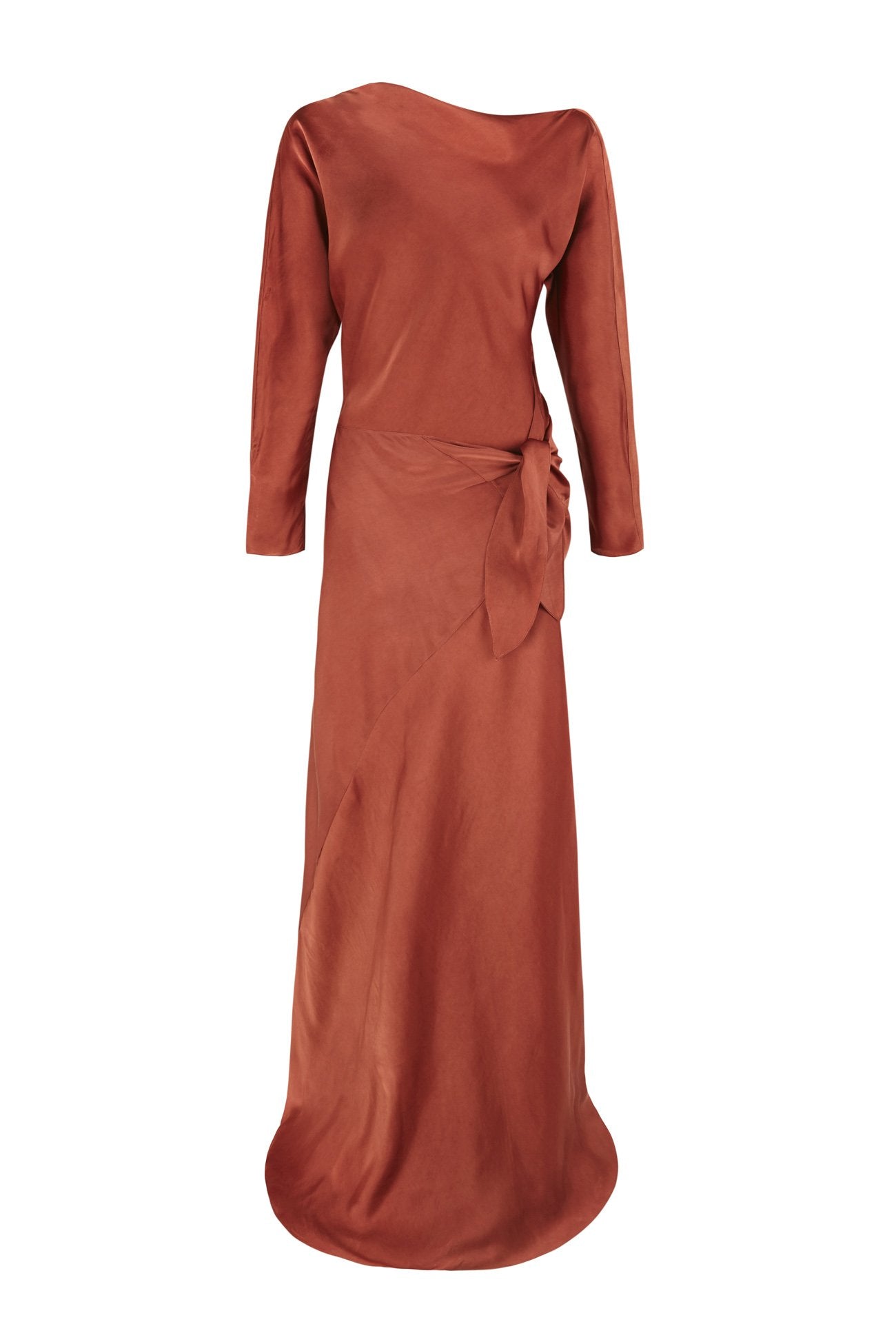 Leonora, red cupro dress