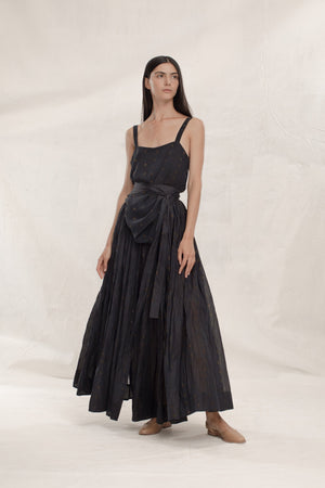 Notte, skirt in printed ramie