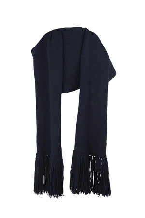 Nusa, blue knitted scarf