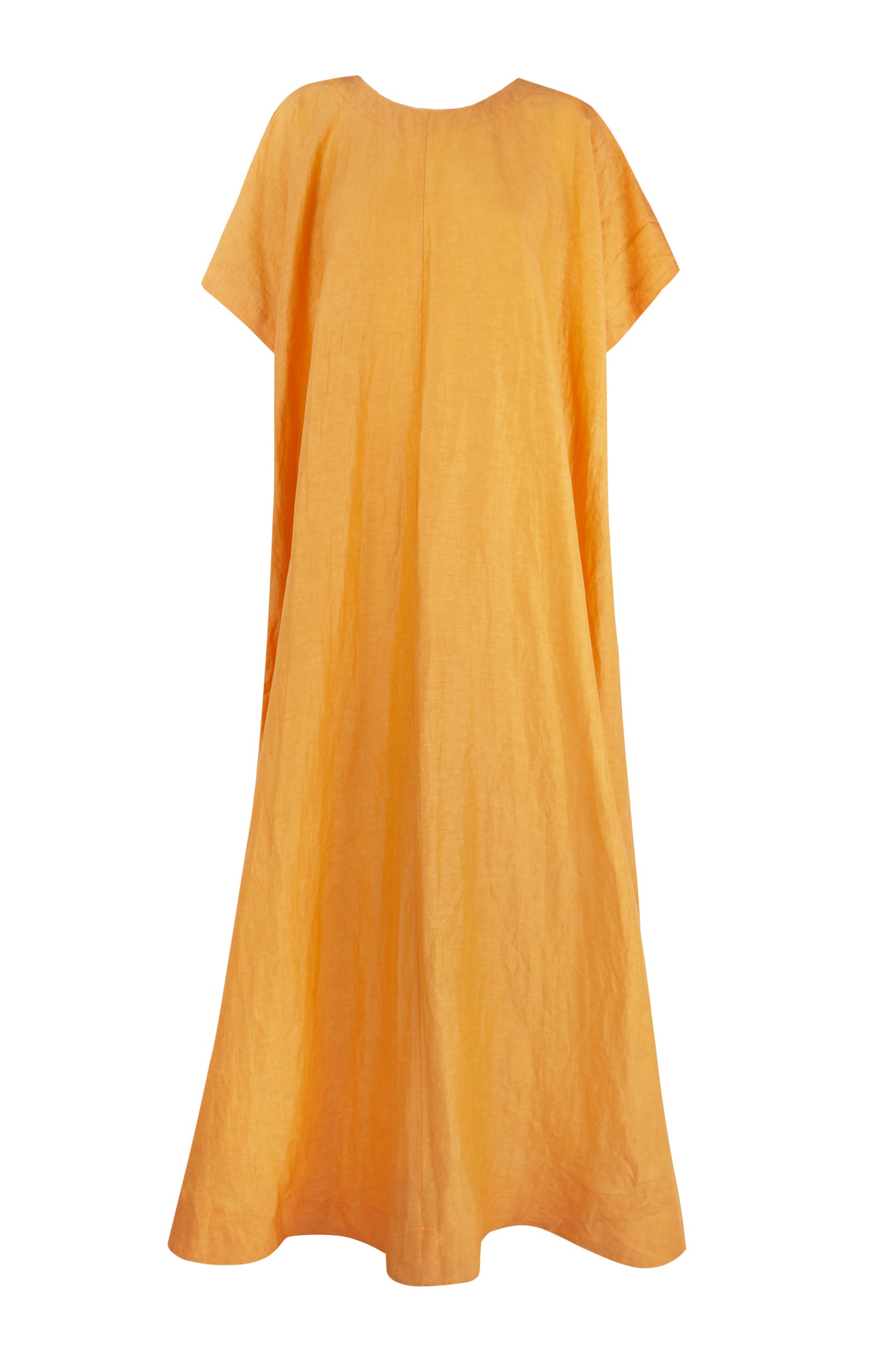 Orange linen dress outlet uk