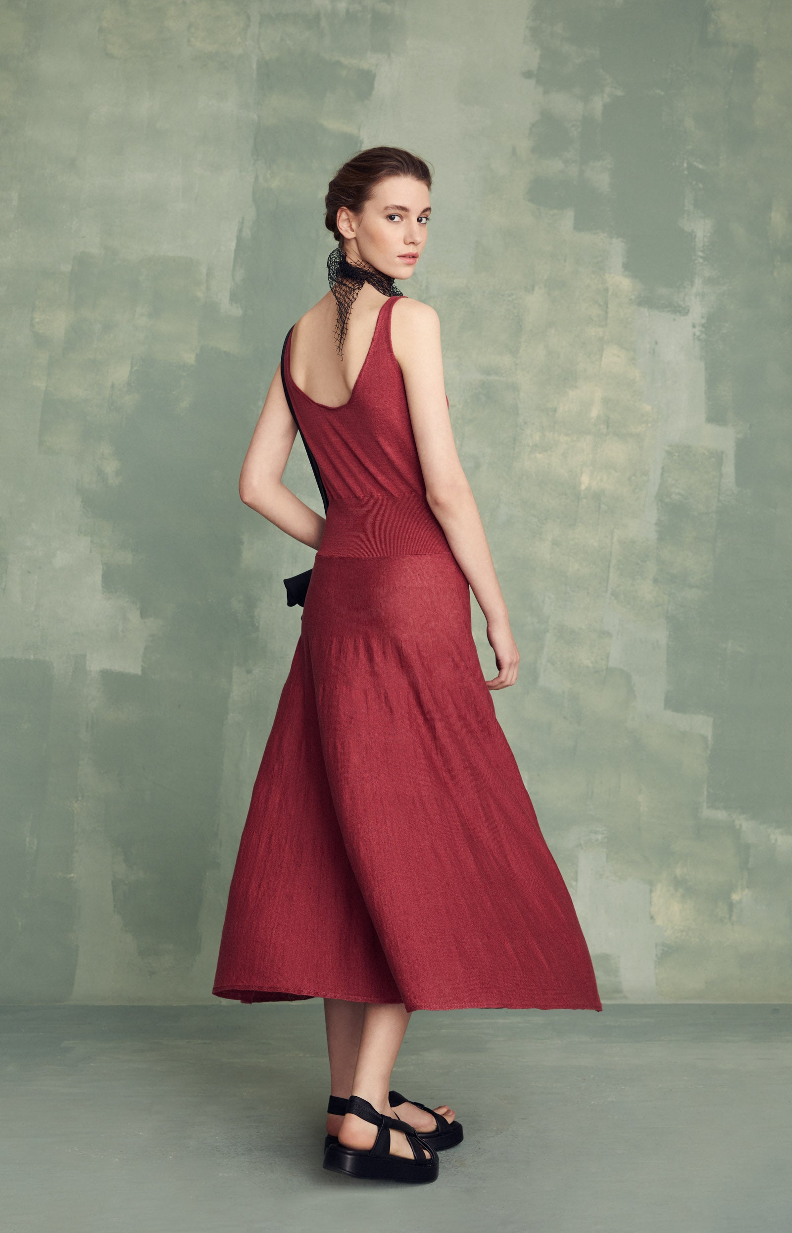 Cortana Rinen linen knit dress
