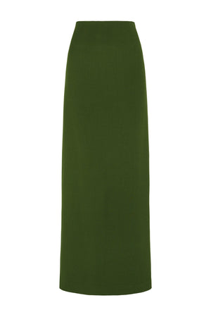 Sienna, long green skirt