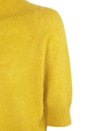 Silvana, jersey en alpaca, cachemir y seda amarillo