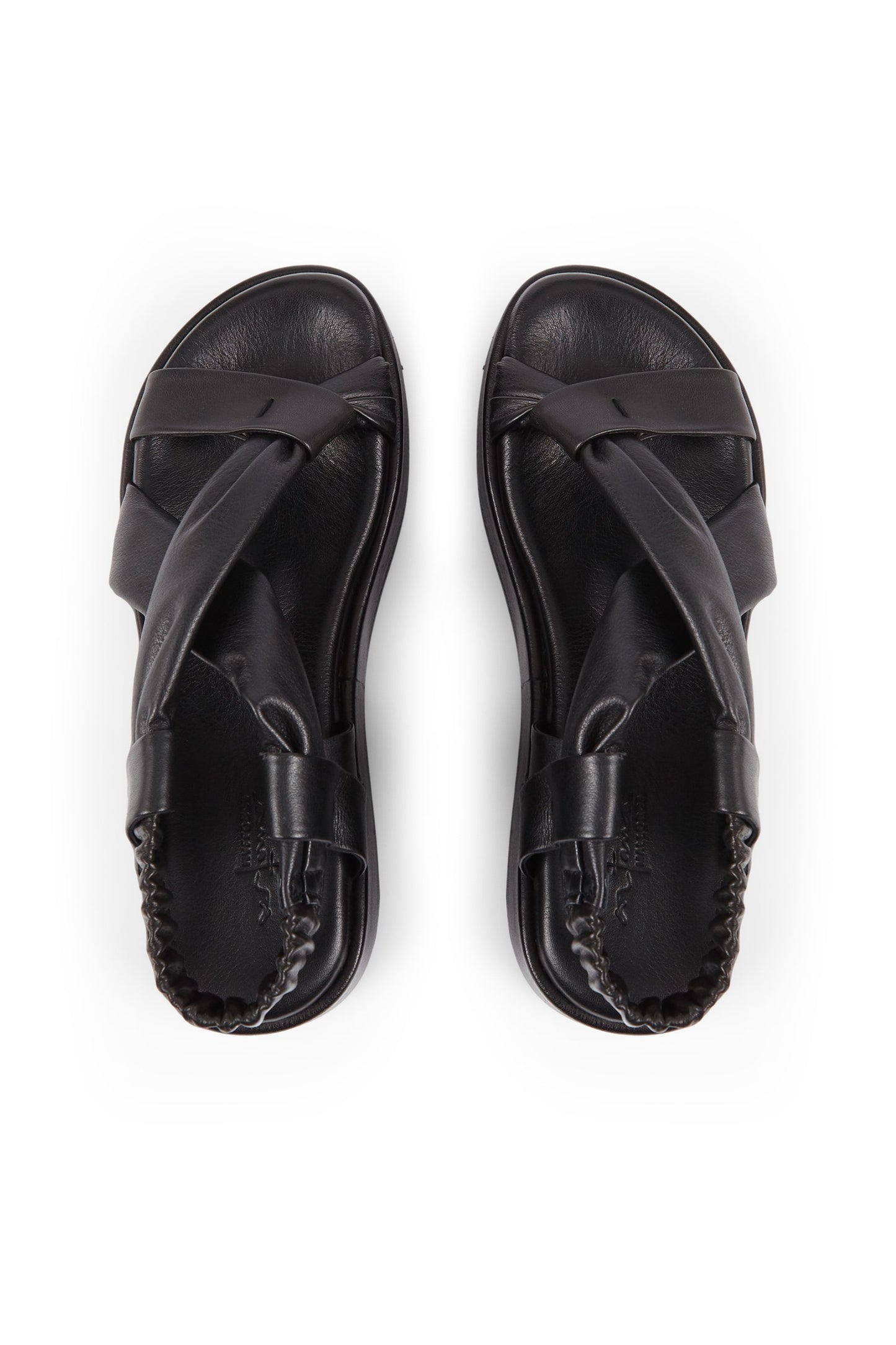 Suro, black leather sandals
