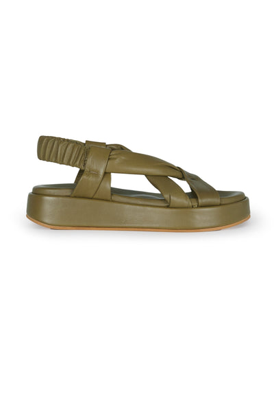 Cortana Suro pistachio leather sandals