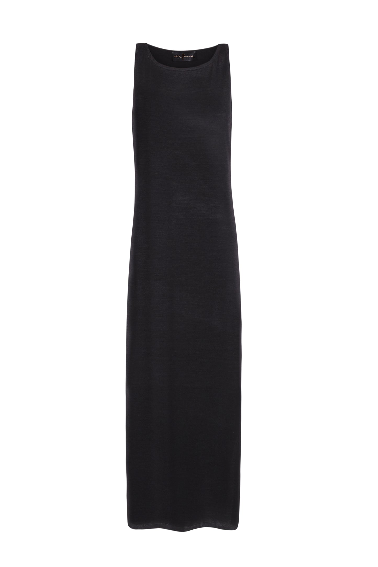 Tulsi, dress in black silk knit