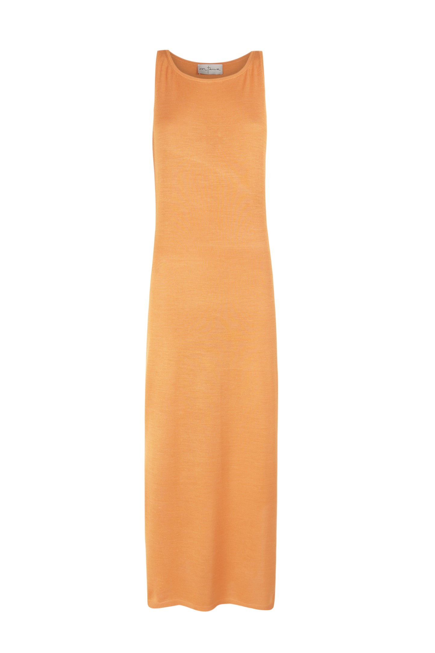 Tulsi, mandarin silk knit dress