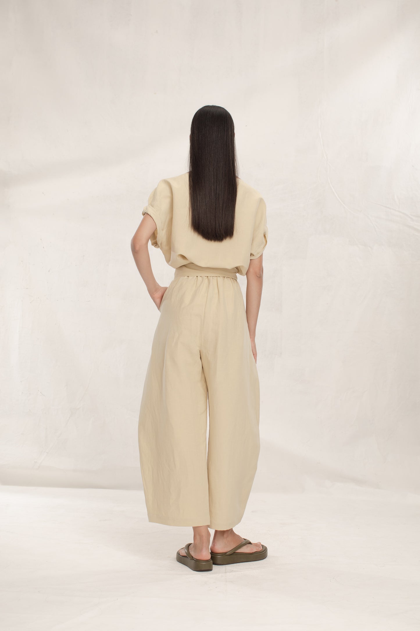 Valery, linen and silk pants
