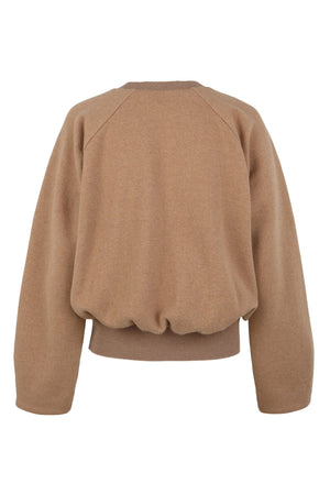 York, camel wool and cashmere top